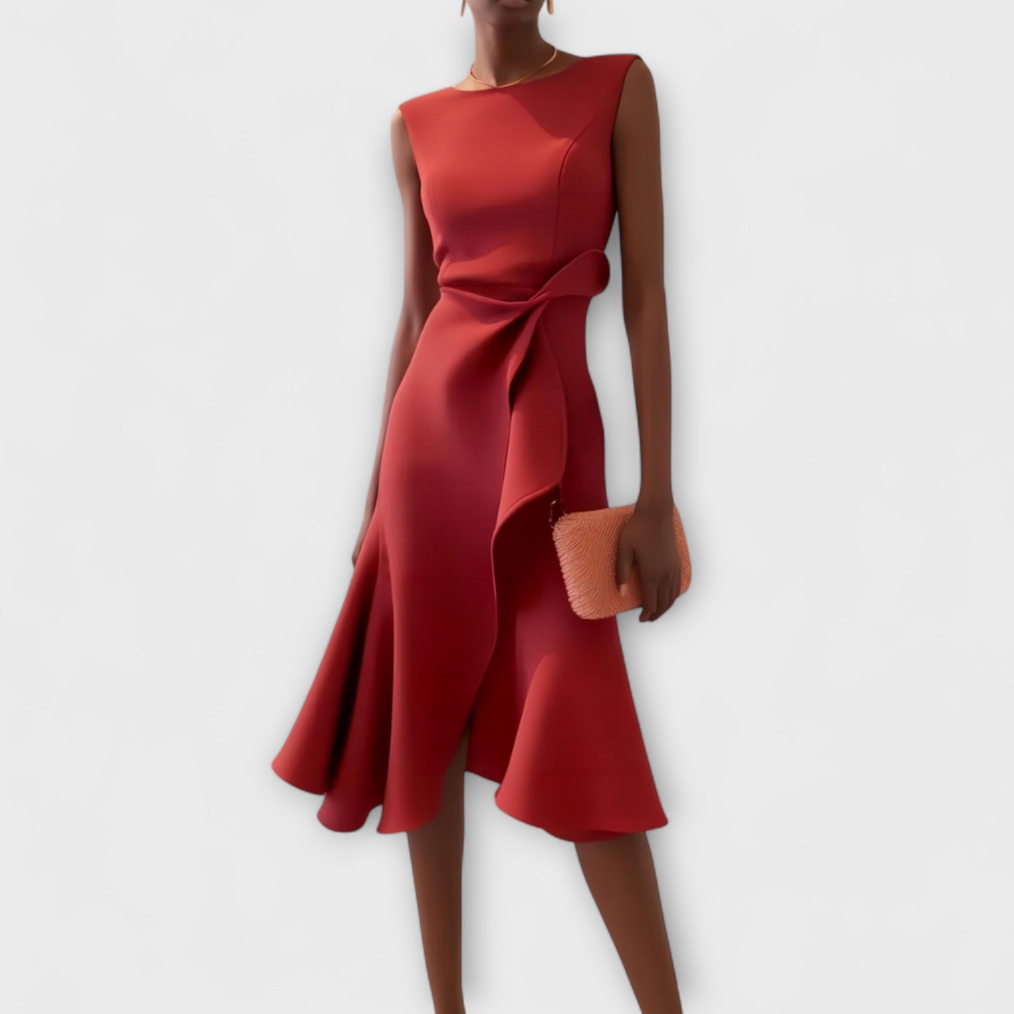 Camille | Elegant Asymmetric Midi Dress