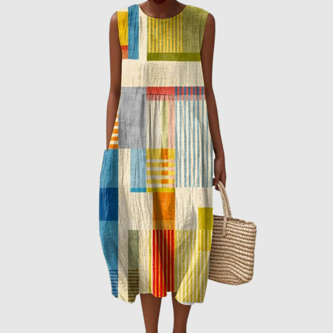 Ava | Geometrické midi šaty